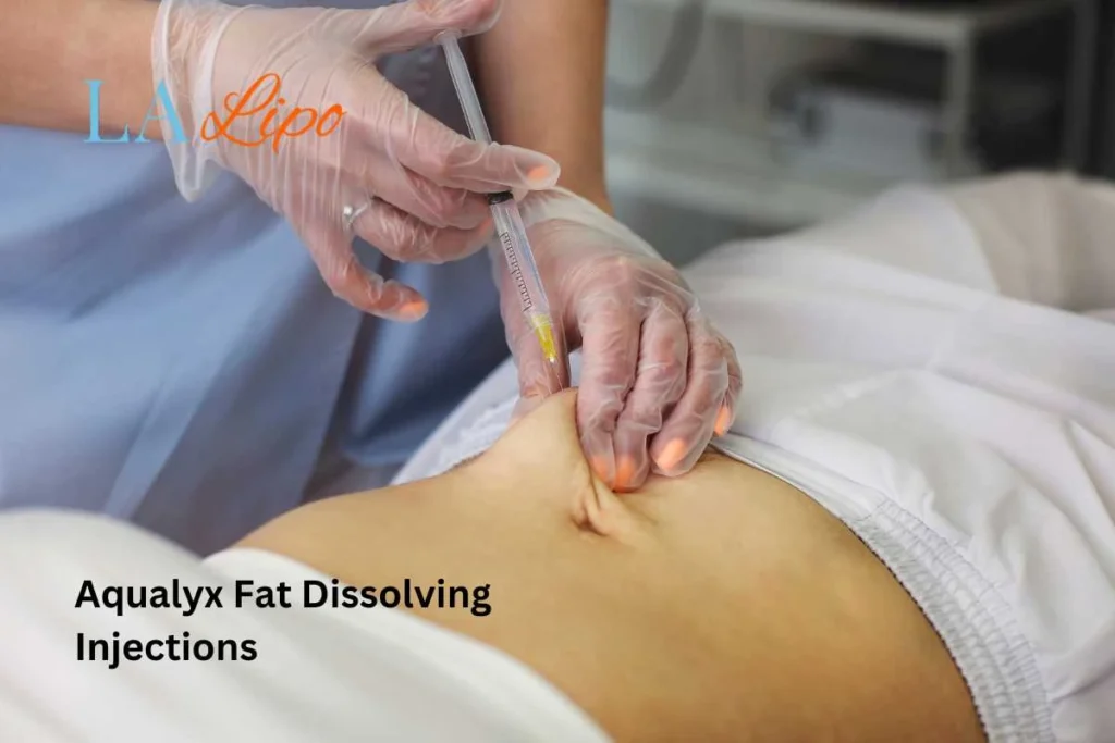 woman having fat dissolving injections Ruislip Common in the stomach