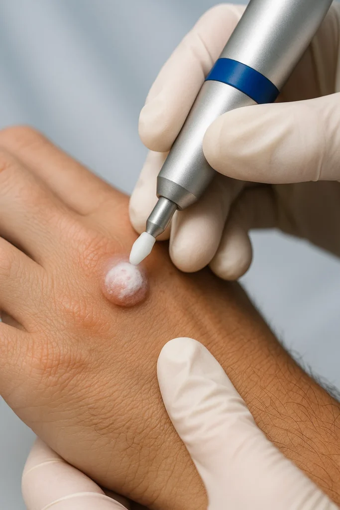 example of wart removal Ruislip Common using cryopen